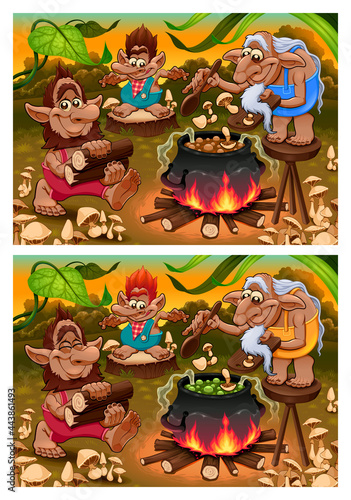 Spot the differences. Two i...