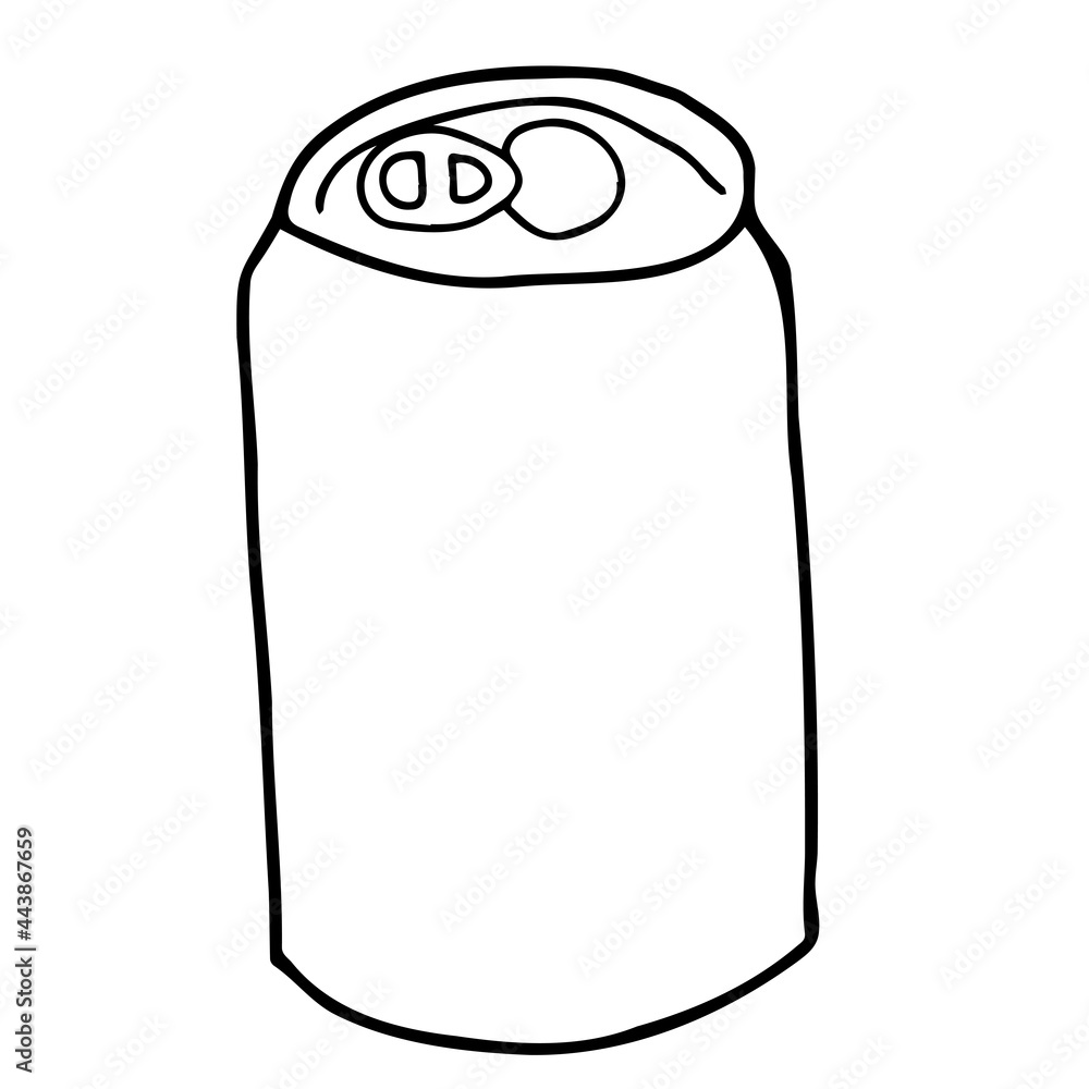 缶飲料の線画イラスト 缶飲料の線画イラスト