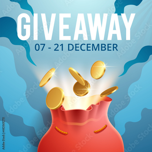 Giveaway banner for social media contests and special offer