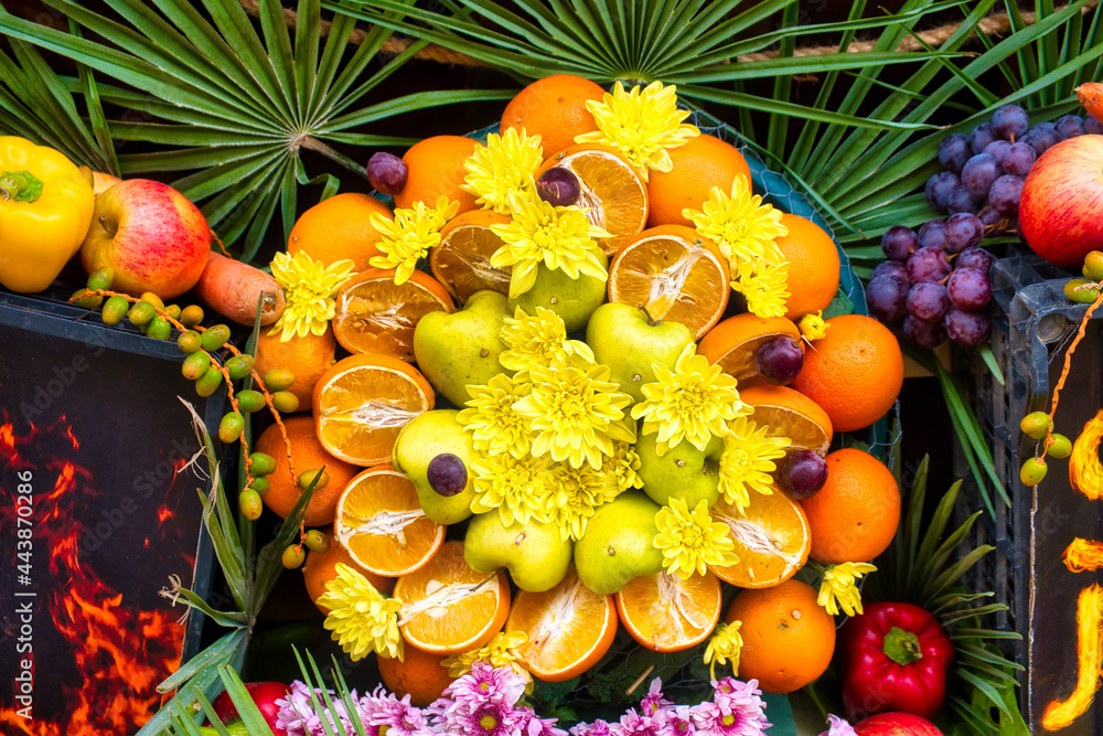 Fruit vegetables fruits all organic or what? A still life of plants