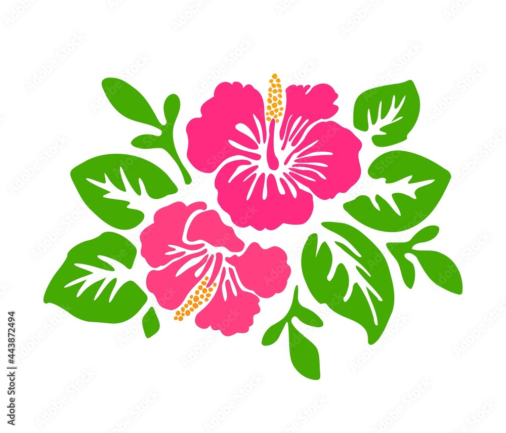 Hawaiian Flower Stencil