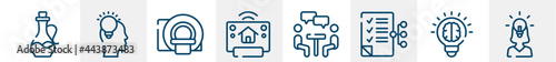 general line icons such as massage oil, inspiration, mri scanner, smart home hub, job interview, team leader outline vector sign. symbol, logo illustration. linear style icons set. pixel perfect