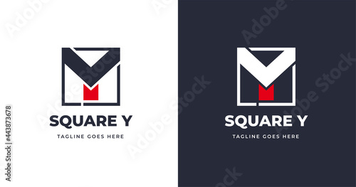 Initial Y letter logo design template, vector illustration