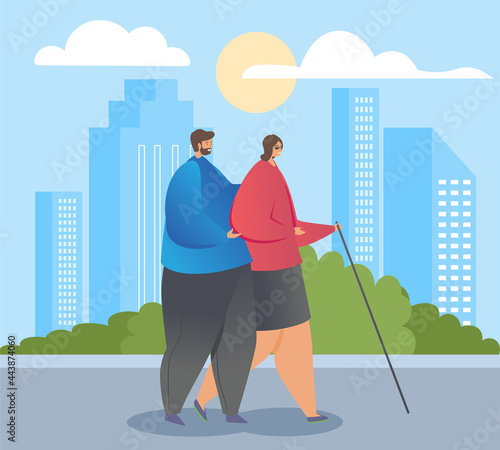 Concept of helping people with visual impairments