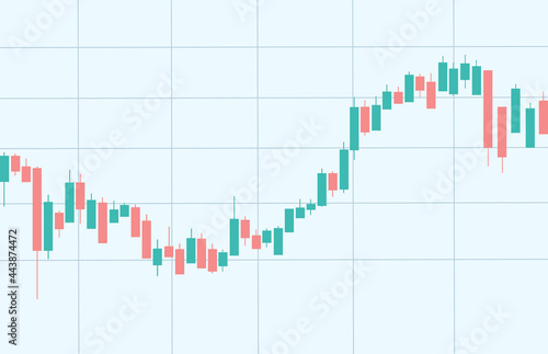 Candlestick trading graph, investing stocks market,buy and sell sign candlestick, vector illustration