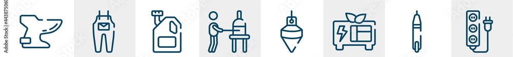 electrician tools line icons such as bidet, jumpsuit, engine oil, glassblowing, plumb bob, extension cord outline vector sign. symbol, logo illustration. linear style icons set. pixel perfect vector electrician tools line icons such as bidet, jumpsuit, engine oil, glassblowing, plumb bob, extension cord outline vector sign. symbol, logo illustration. linear style icons set. pixel perfect vector