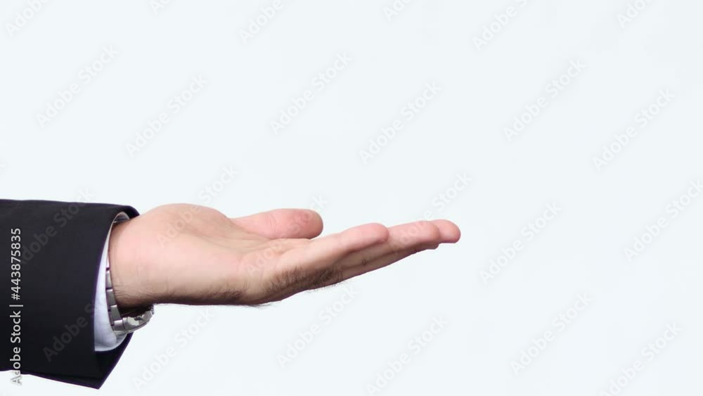 Empty businessman hand holding something. Empty businessman hand holding something.
