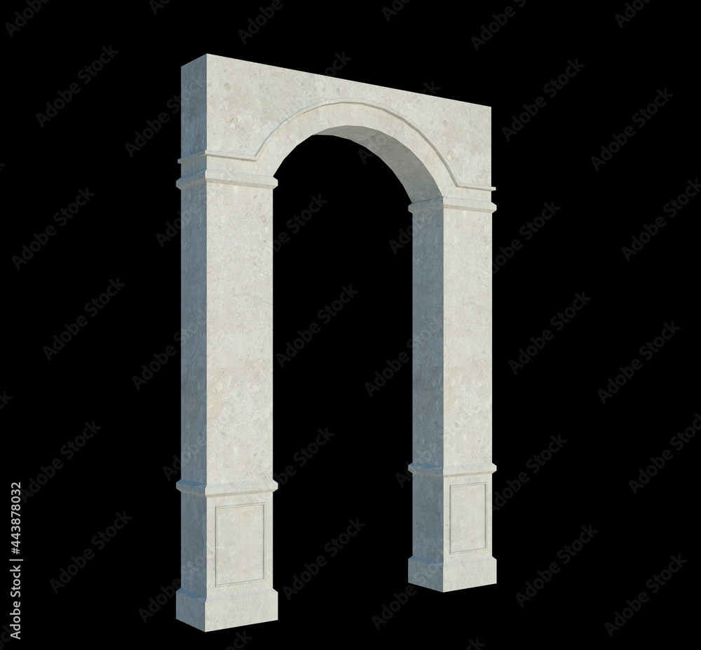 Fototapeta premium 3d Render Building Structure On Isolated