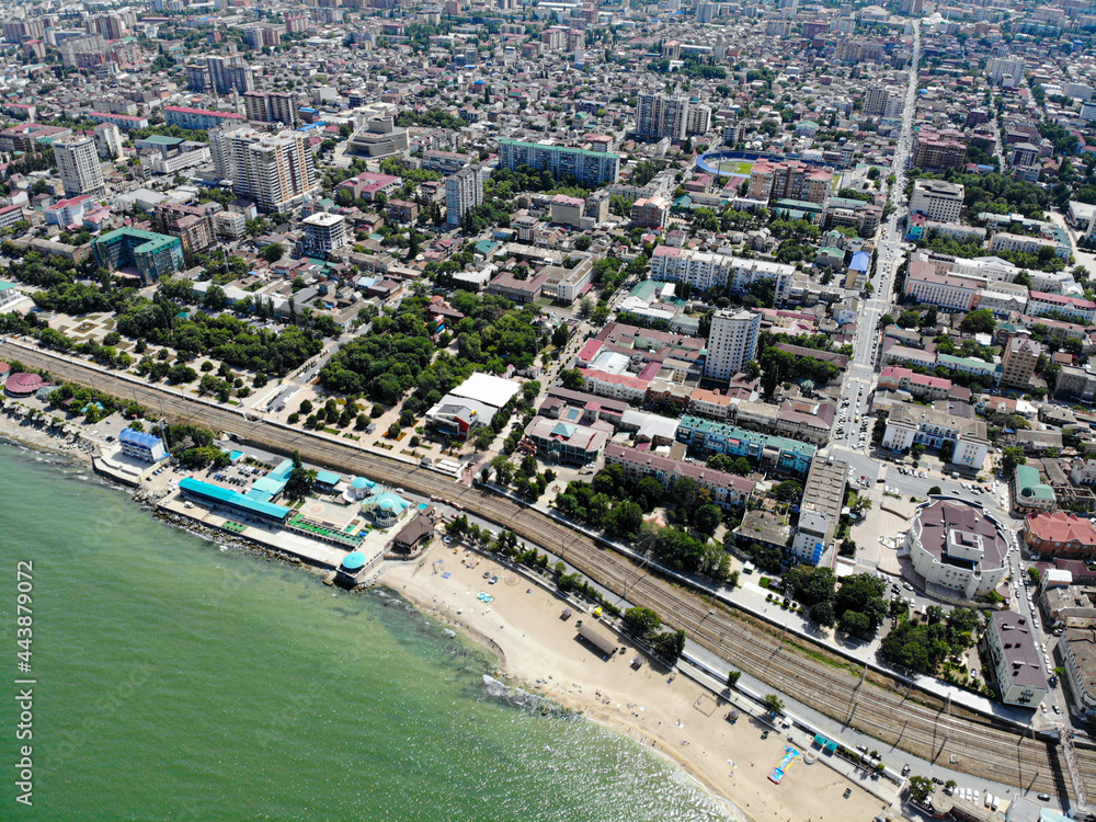 Makhachkala, view of the beach and city center