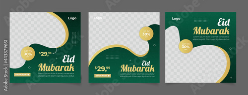 eid sale social media post template banners ad.