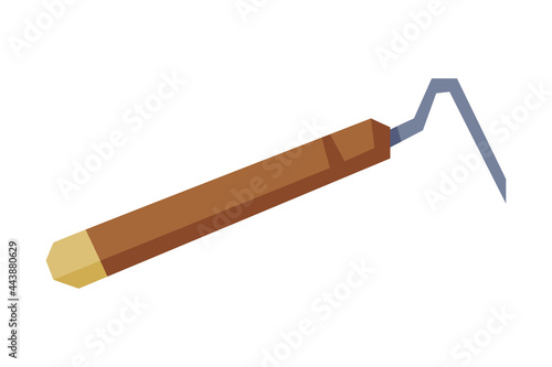 Horse Hoof Pick, Equestrian Sports Ammunition Vector Illustration