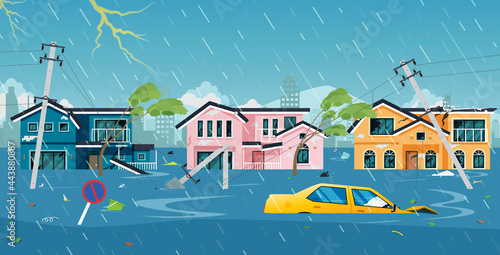 The storm wreaked havoc and flooded the city.