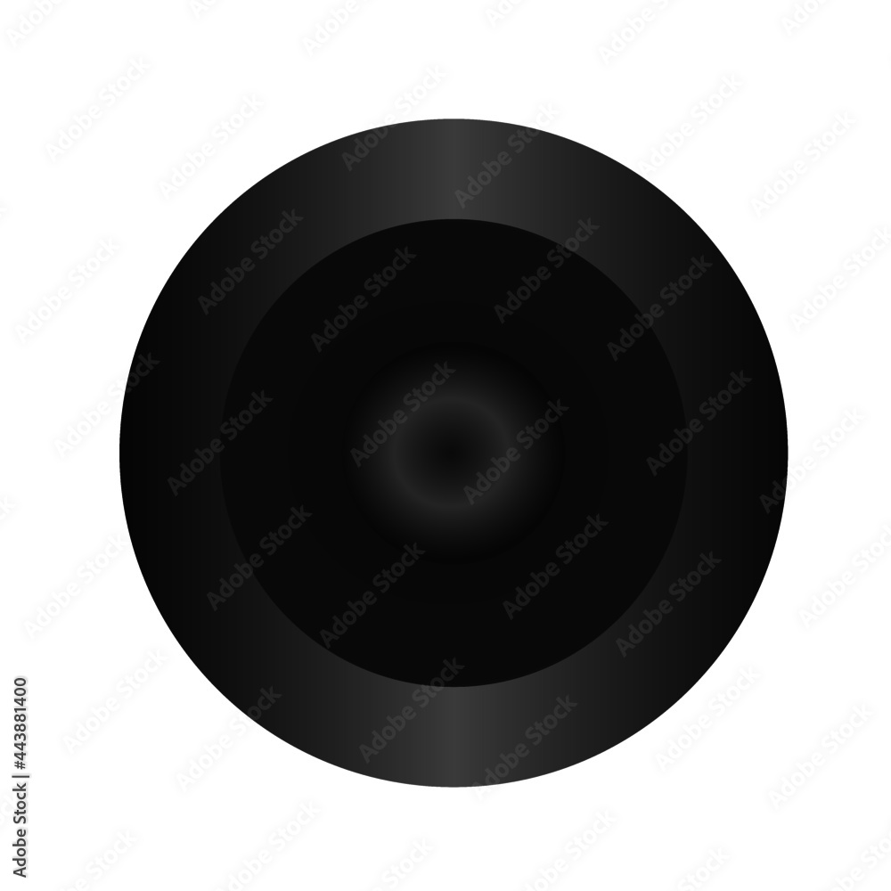 Circular grey black button isolated on white background. Circular grey black button isolated on white background.