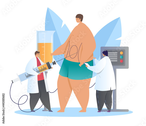 Concept of liposuction and figure correction