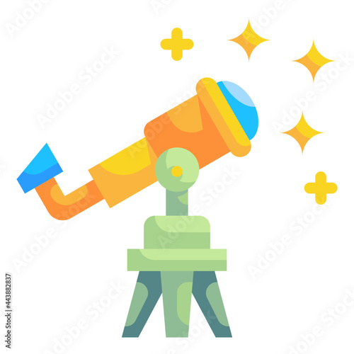 telescope flat icon