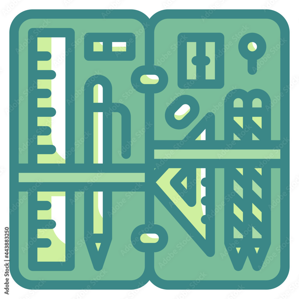 stationery blue line icon stationery blue line icon