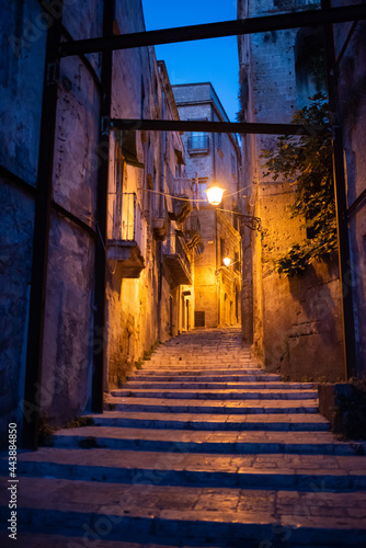 Taranto old city streets at night