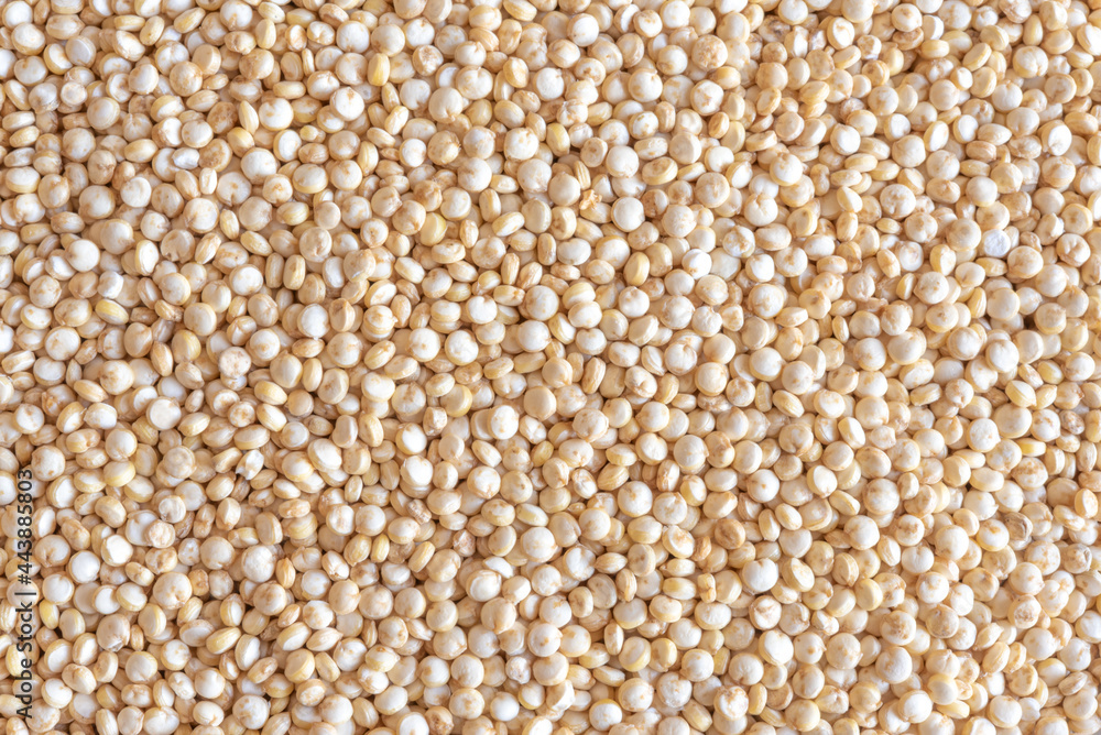 Raw quinoa top-down view Raw quinoa top-down view