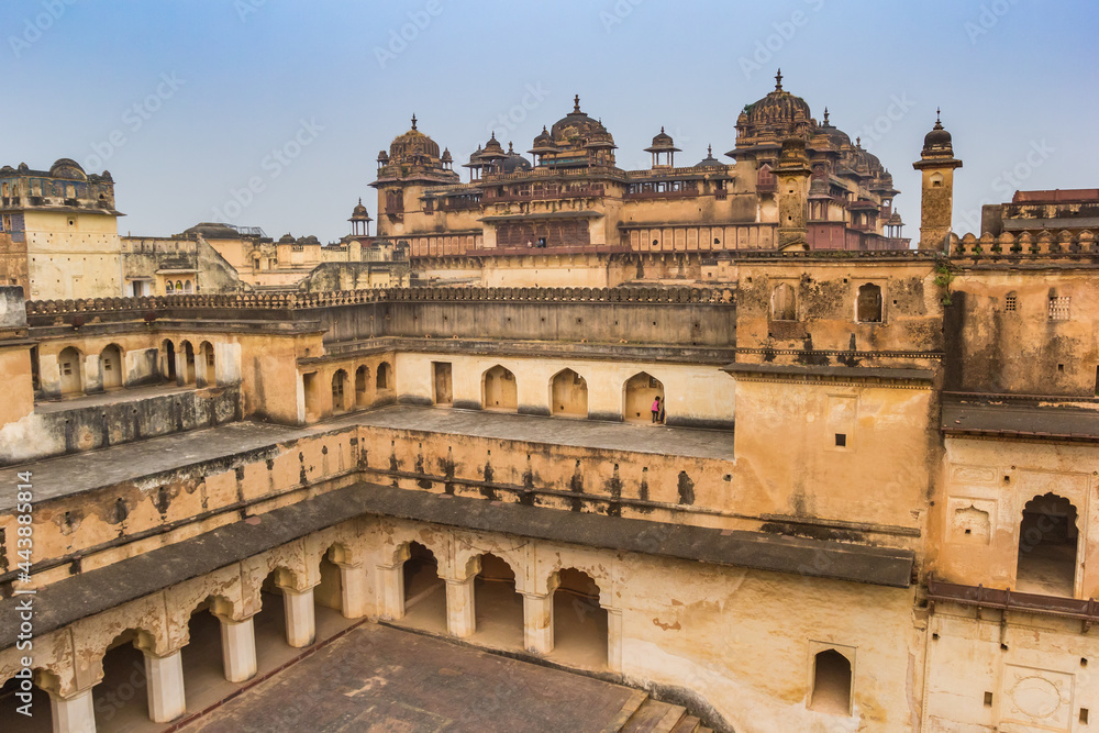 Historic monuments of the palace fort in Orchha