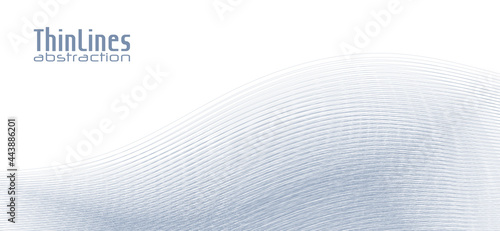 Thin grey lines abstraction. Minimal vector graphics