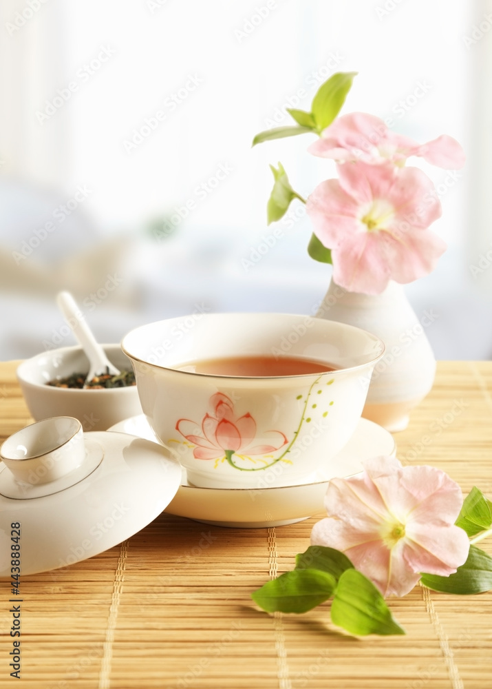 Cup of tea stands on the table Cup of tea stands on the table