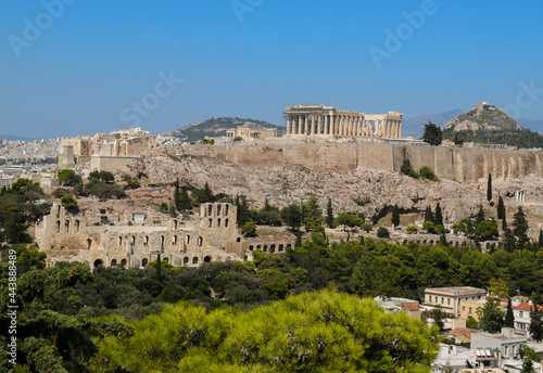 View of Athens with Acropolis hill, Greece