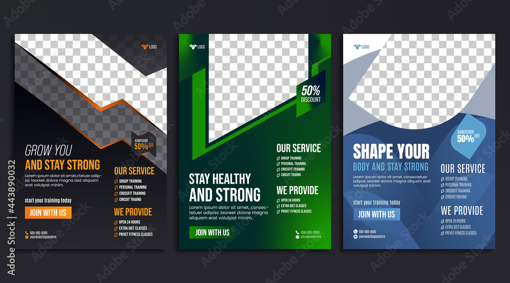 workout flyer template (eps & ai files)