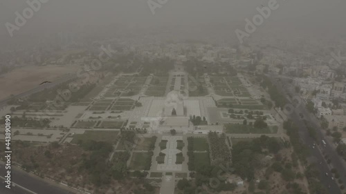 Aerial View of Mazar-e-Quaid Mausoleum Karachi - Flat  photo
