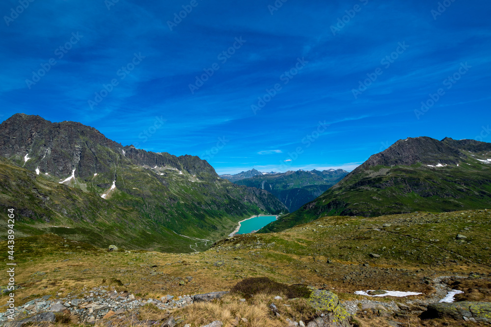 Alpin scenery and View of the Vermunt reservoir (Vorarlberg, Austria)