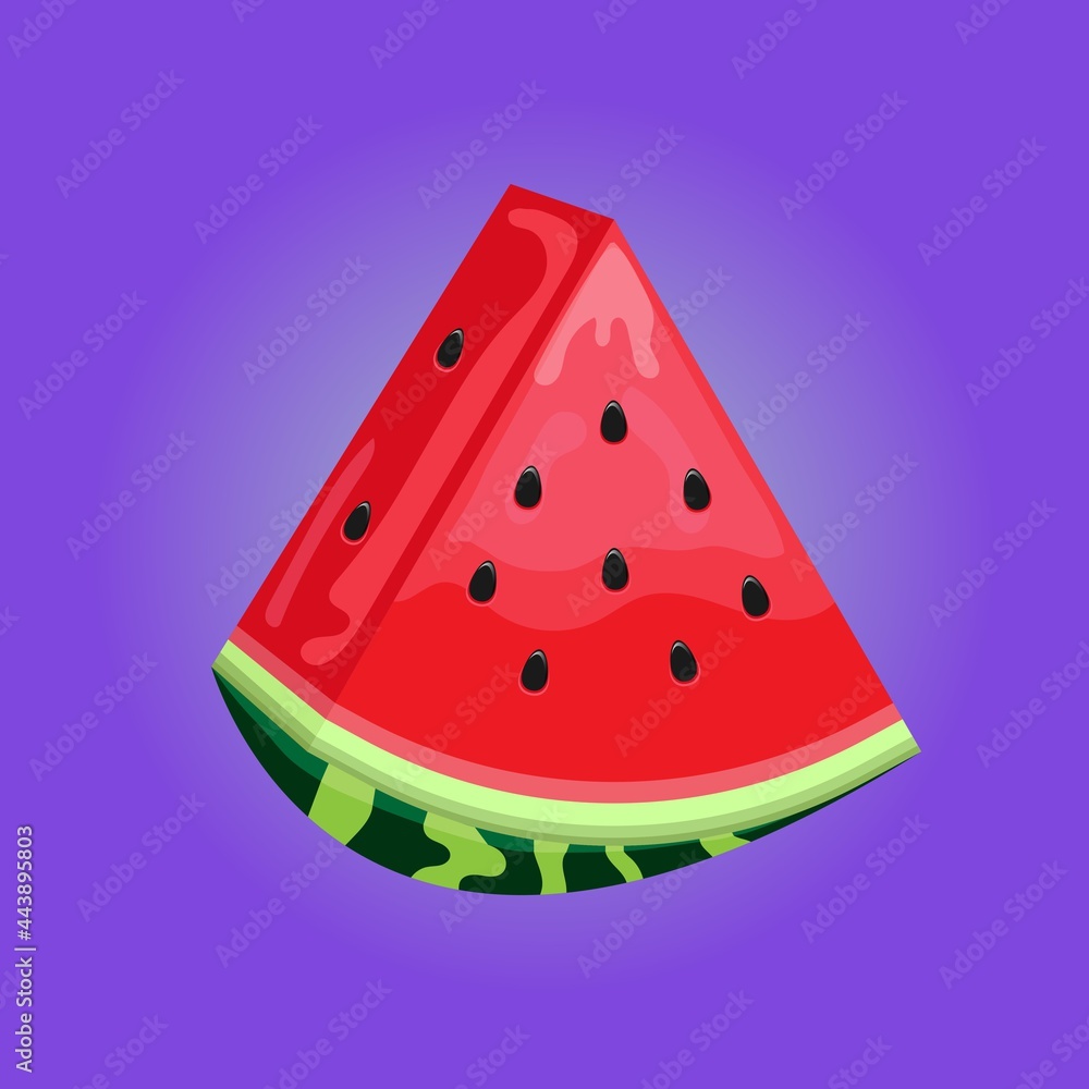 slices of watermelon vector illustration purple background with seeds slices of watermelon vector illustration purple background with seeds