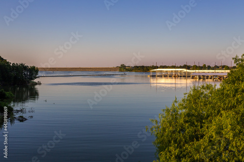 View of Grapevine lake in Texas in summer morning