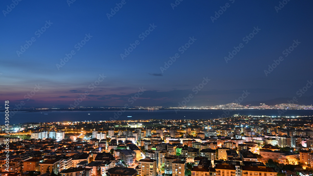 Beautiful Izmir Gulf view from Narlidere town.