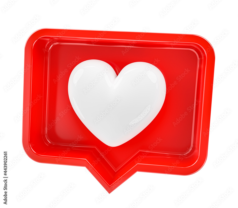 3D Side white Like heart icon on a red pin isolated on white background. Neon Like symbol. 3d render, 3D illustration. 3D Side white Like heart icon on a red pin isolated on white background. Neon Like symbol. 3d render, 3D illustration.