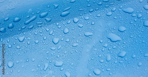Water drops on metal background