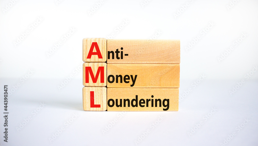 AML, anti-money laundering symbol. Wooden blocks with words AML, anti-money laundering on beautiful white background. Business, AML, anti-money laundering concept. AML, anti-money laundering symbol. Wooden blocks with words AML, anti-money laundering on beautiful white background. Business, AML, anti-money laundering concept.