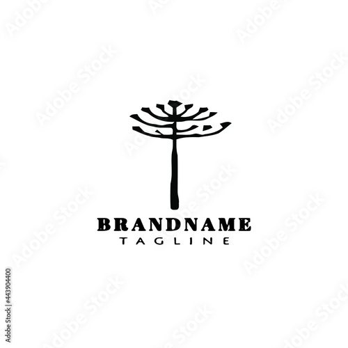 araucaria tree logo icon simple template vector illustration