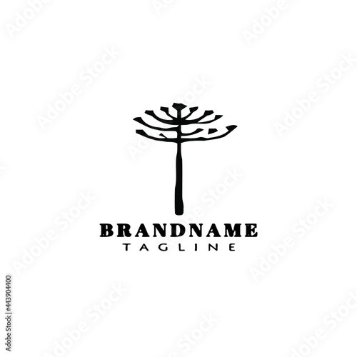 Obraz na płótnie araucaria tree logo icon simple template vector illustration w salonie