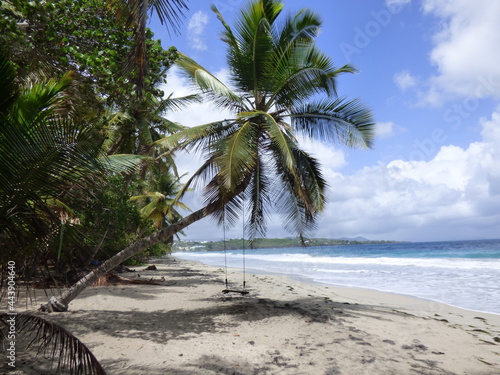 Fototapeta Naklejka Na Ścianę i Meble -  Balançoire sur la plage du Diamant Martinique