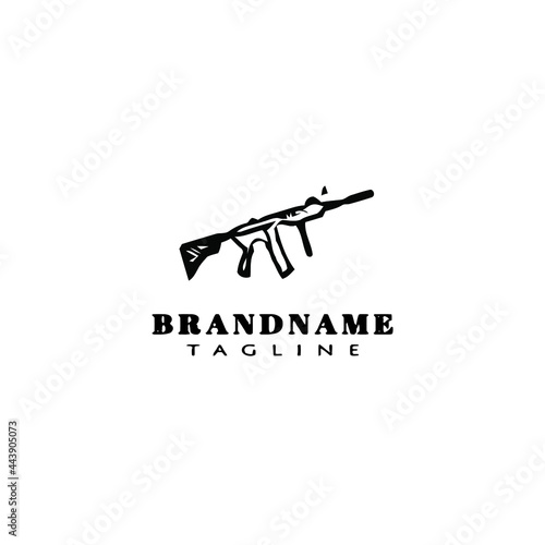 cute gun design logo template icon vector illustration