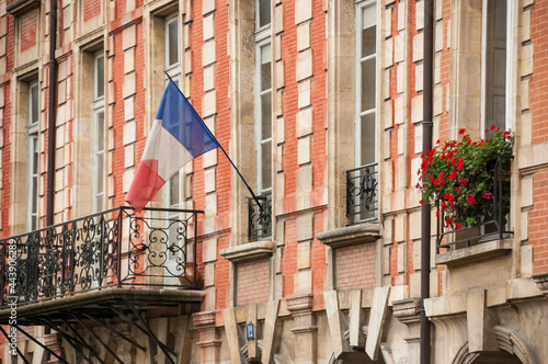 facade of old building in Marais district photo