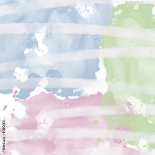 Digital illustration background watercolor stains, spots of different colors with a copy of the space.