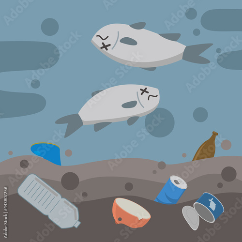 ゴミだらけの海底