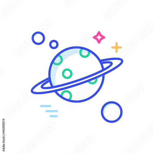 Mars Vector Outline Style Icon. EPS 10 FIle