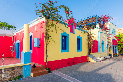 Fototapeta Naklejka Na Ścianę i Meble -  Beautiful street view in Kos Island. Kos Island is populer tourist destination in Greece.