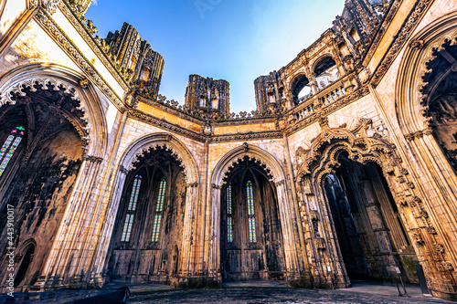 Photography Batalha - June 22, 2021: The incomplete tombs of the Majestic Batalha Monastery,