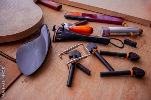 Wallpaper Mural Lutheria workshop and tools used to make a violin  Torontodigital.ca