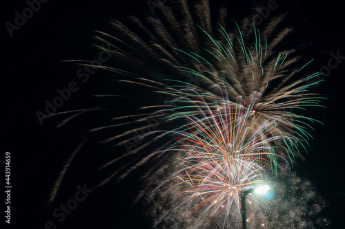 Suburban Fireworks Demonstration - In the suburbs there is no where to stand without a lamp post - Suburban fireworks provide a good display of fireworks, however they do not have the backdrops of the