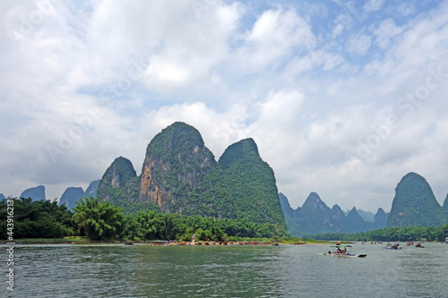 Beautiful scenery along the Lijiang river of Guilin, Guangxi province, China.