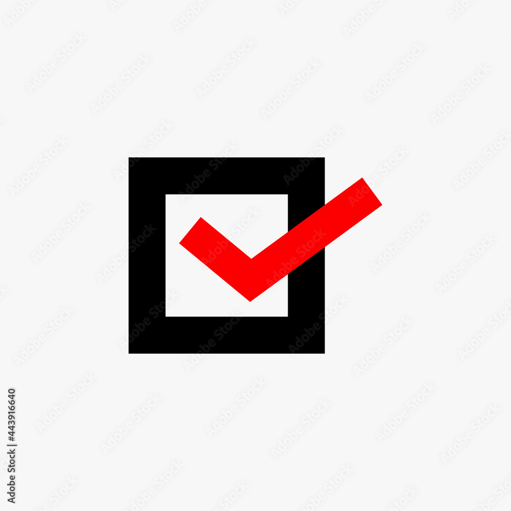 Right sign. line vector icon Right sign. line vector icon