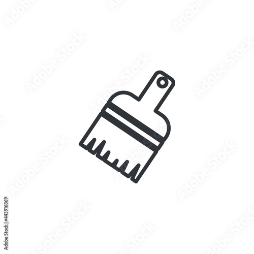 isolated paint brush sign icon, vector illustration